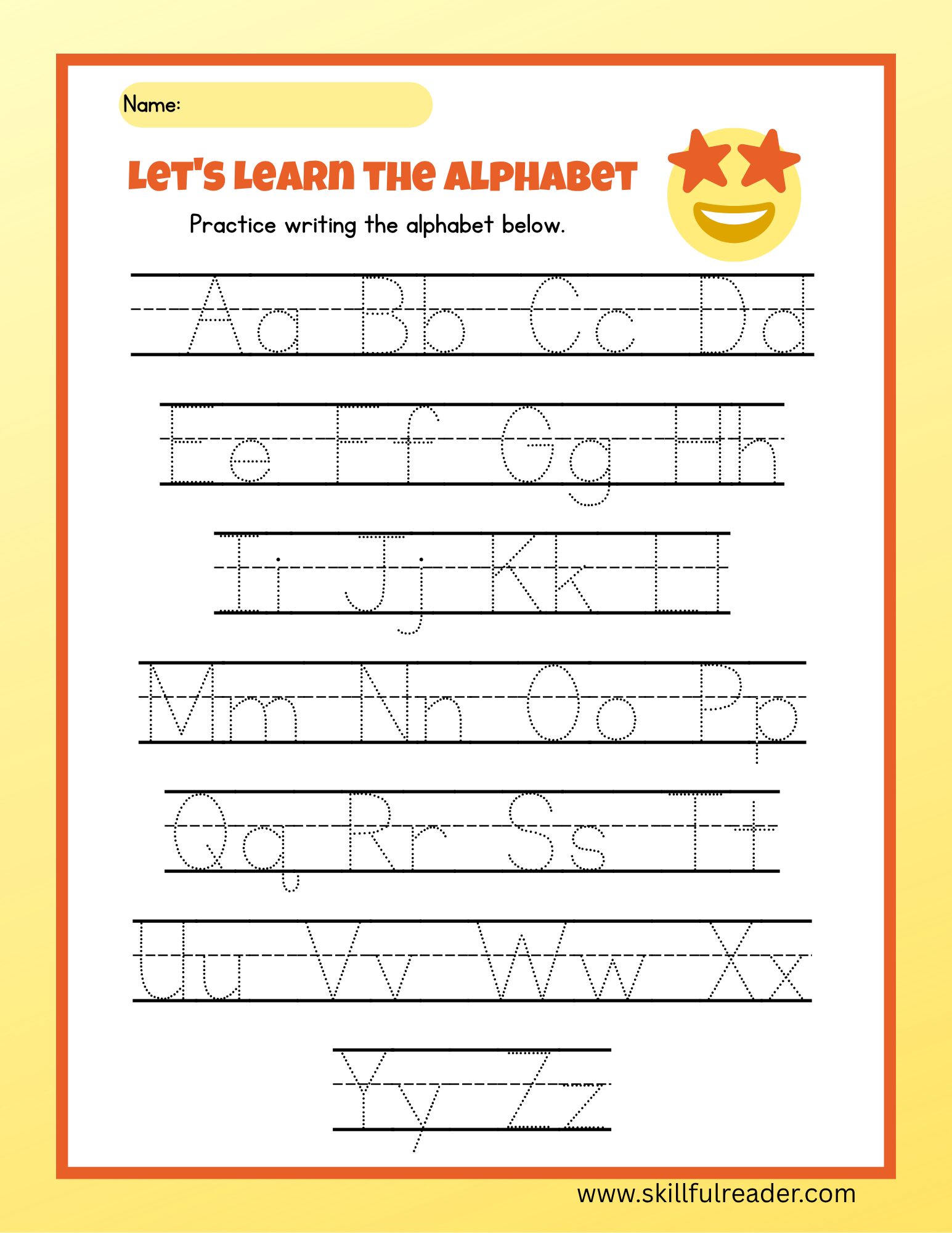 Free Printable Alphabet Tracing Worksheets for Preschool and ...